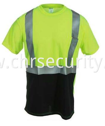 Men's Yellow Hi Vis Black Bottom Work Shirt